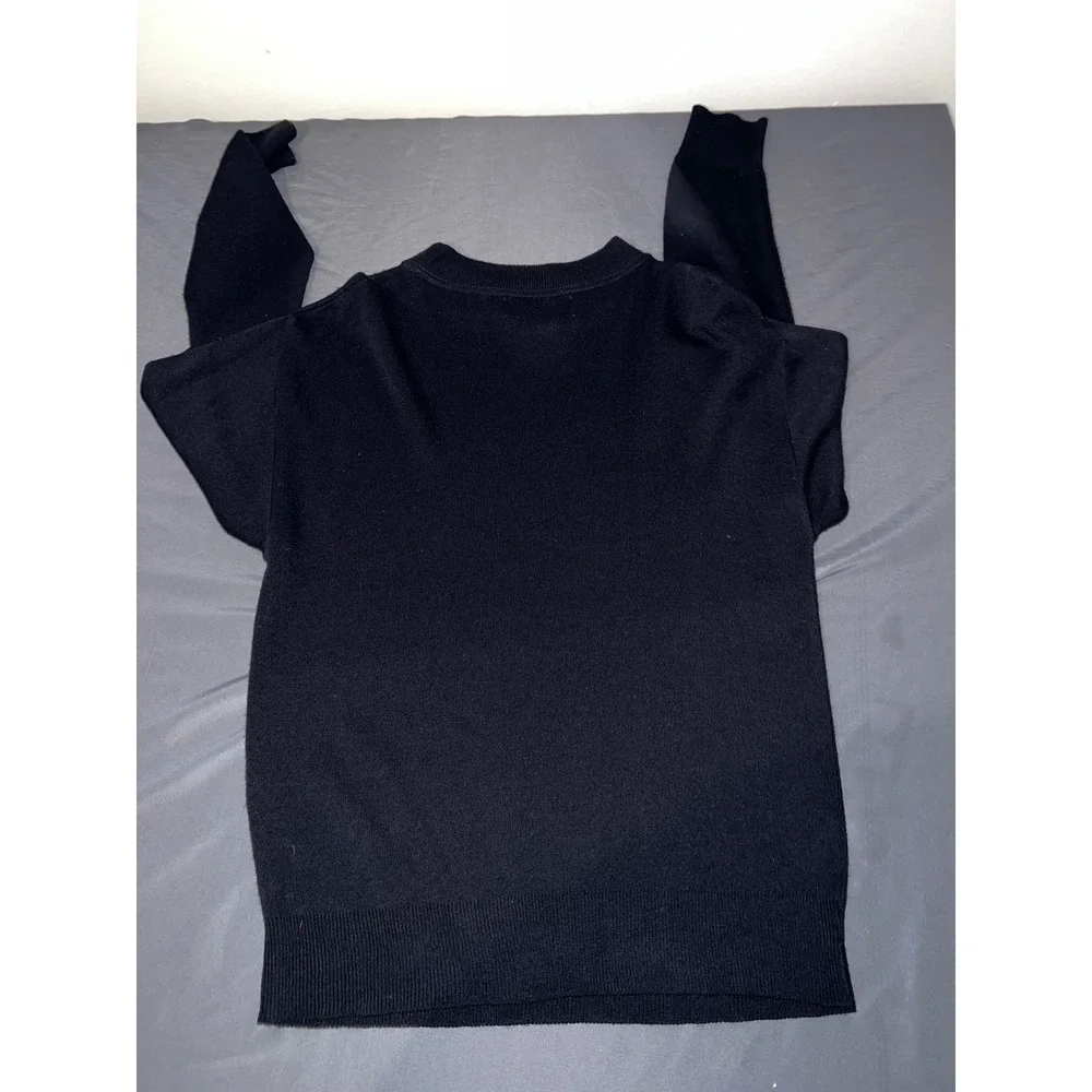 Sag Harbor Womens Large Black Long Sleeve Crew Neck Knit Sweater